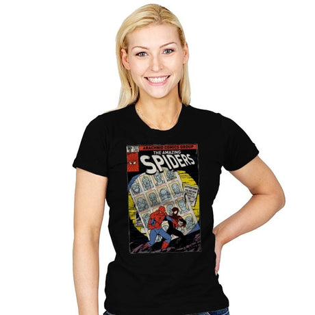 Spiders of Future Past - Womens T-Shirts RIPT Apparel