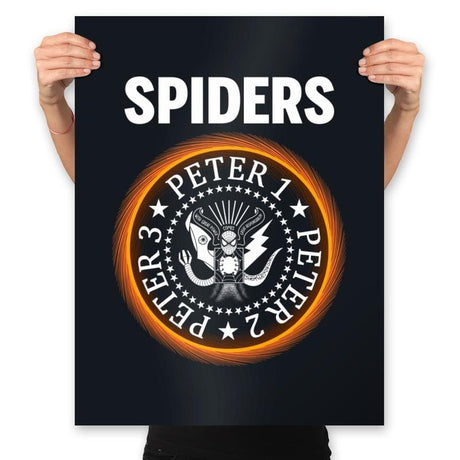 Spiders - Prints Posters RIPT Apparel 18x24 / Black