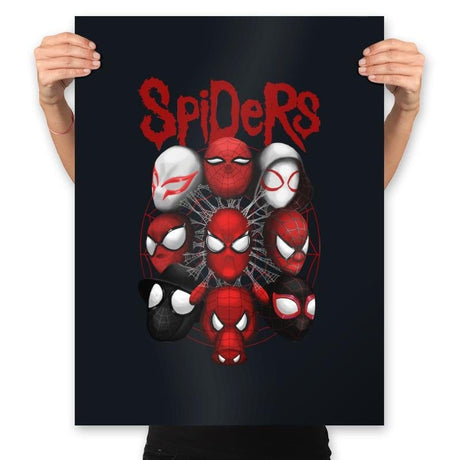 Spiders - Prints Posters RIPT Apparel 18x24 / Black