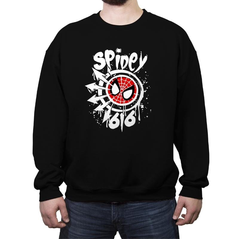Spidey-616 - Crew Neck Sweatshirt Crew Neck Sweatshirt RIPT Apparel Small / Black