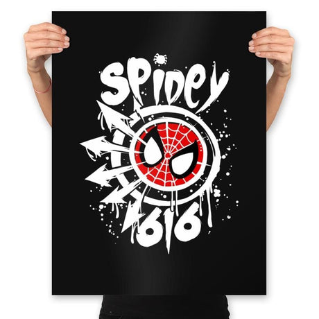 Spidey-616 - Prints Posters RIPT Apparel 18x24 / Black