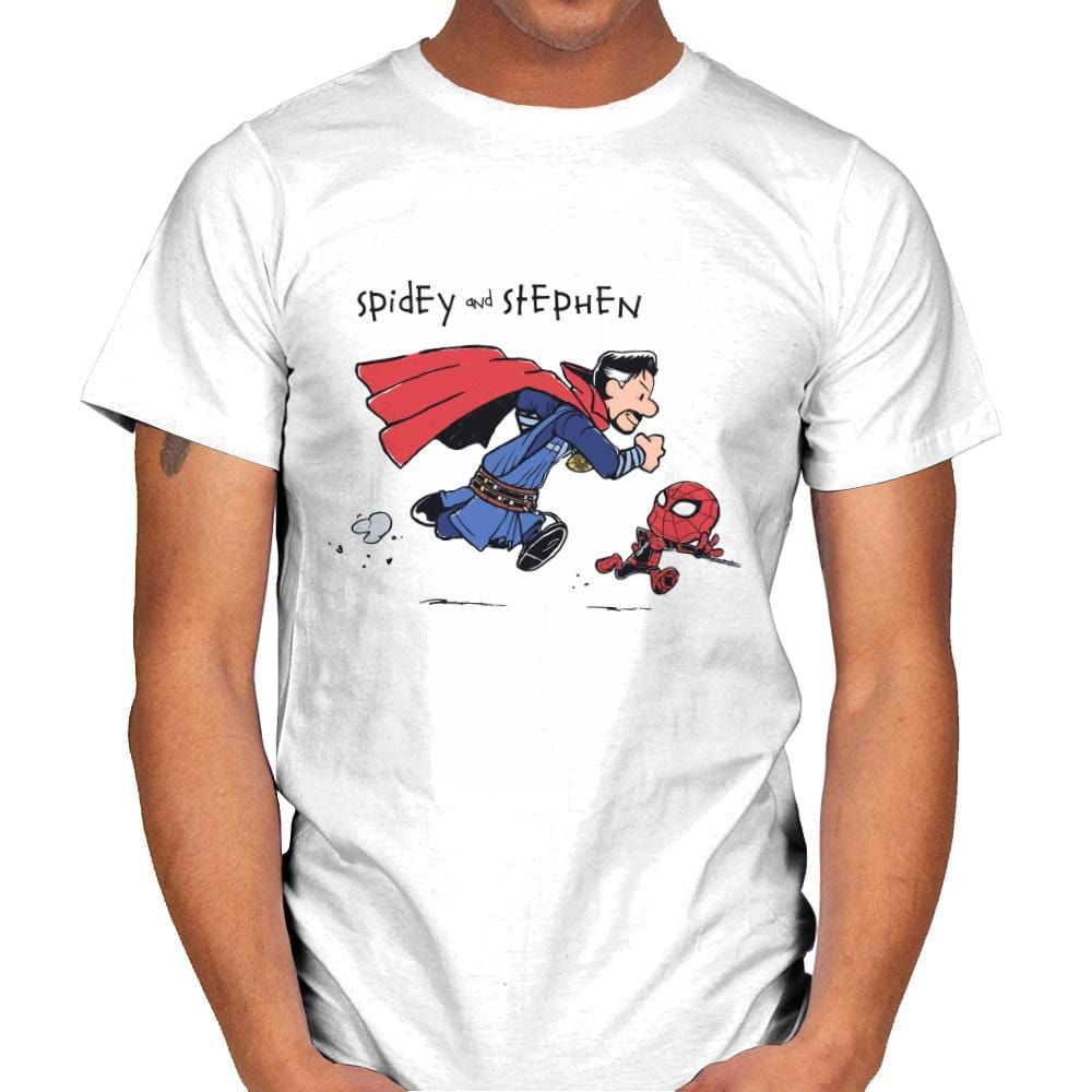 Spidey and Stephen - Mens T-Shirts RIPT Apparel Small / White