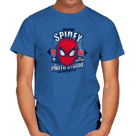 Spidey Photo Studio Exclusive - Mens T-Shirts RIPT Apparel Small / Royal