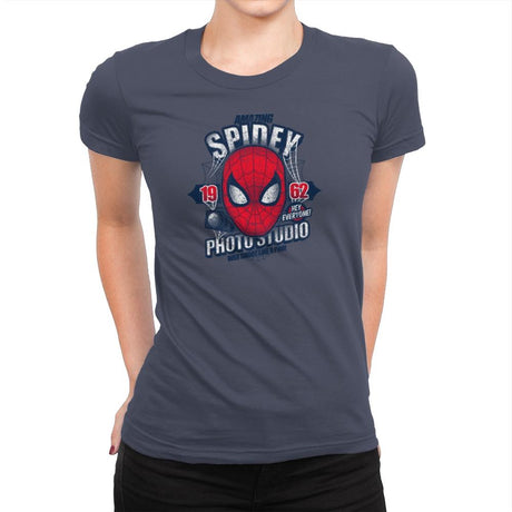 Spidey Photo Studio Exclusive - Womens Premium T-Shirts RIPT Apparel Small / Indigo