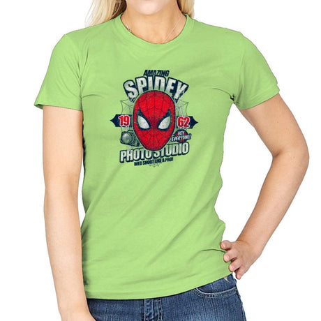 Spidey Photo Studio Exclusive - Womens T-Shirts RIPT Apparel Small / Mint Green