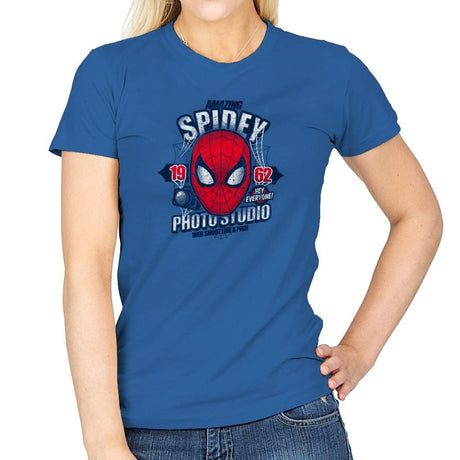 Spidey Photo Studio Exclusive - Womens T-Shirts RIPT Apparel Small / Royal