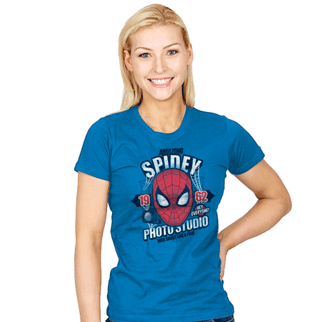 Spidey Photo Studio - Womens T-Shirts RIPT Apparel