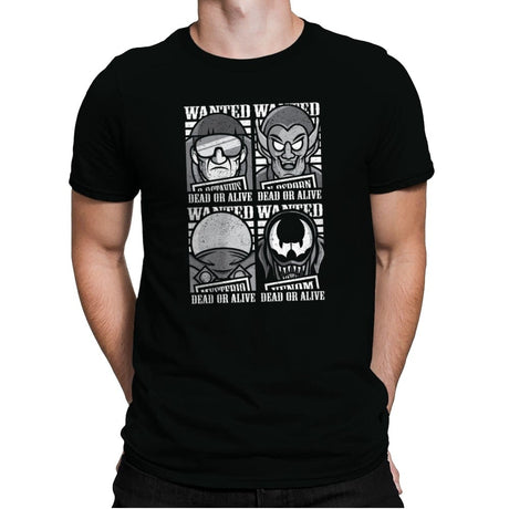 Spidey's Most Wanted - Mens Premium T-Shirts RIPT Apparel Small / Black