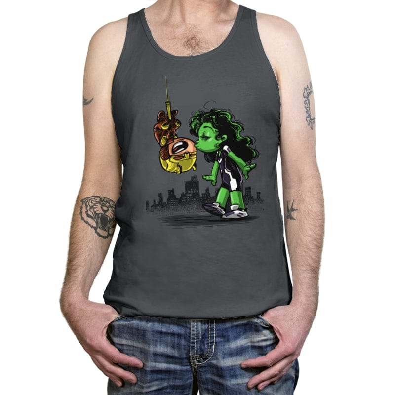 Spidey Style Kiss - Tanktop Tanktop RIPT Apparel X-Small / Asphalt
