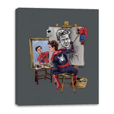 Spidey Triple Self-Portrait - Canvas Wraps Canvas Wraps RIPT Apparel 16x20 / Charcoal