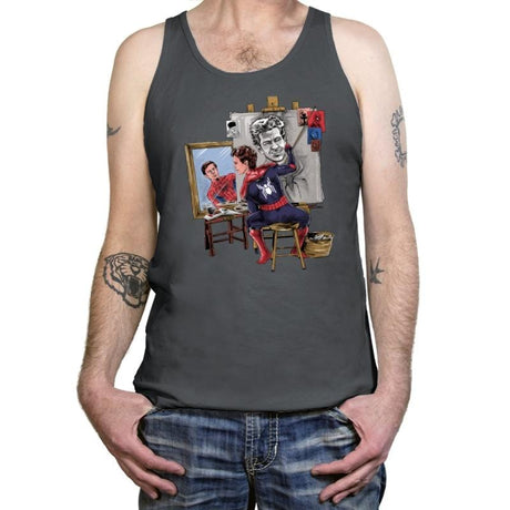 Spidey Triple Self-Portrait - Tanktop Tanktop RIPT Apparel X-Small / Asphalt