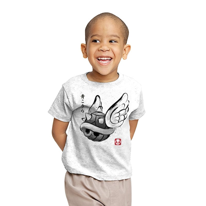 Spiny Shell Sumi-e - Youth T-Shirts RIPT Apparel X-small / White