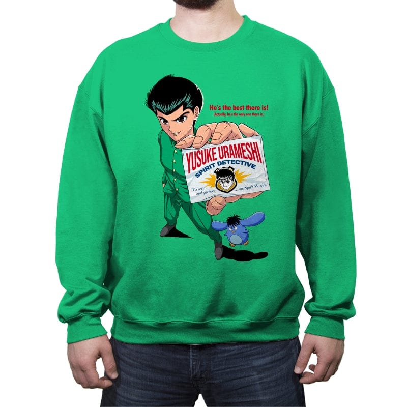 Spirit Detective - Crew Neck Sweatshirt Crew Neck Sweatshirt RIPT Apparel Small / Irish Green