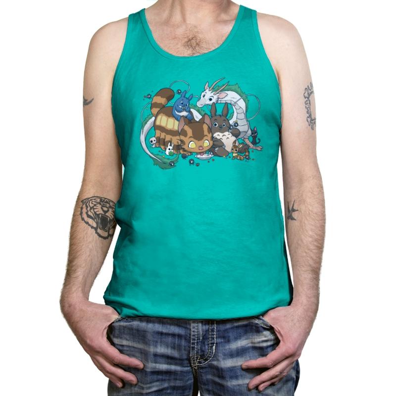 Spirited Friends - Tanktop Tanktop RIPT Apparel X-Small / Neon Blue