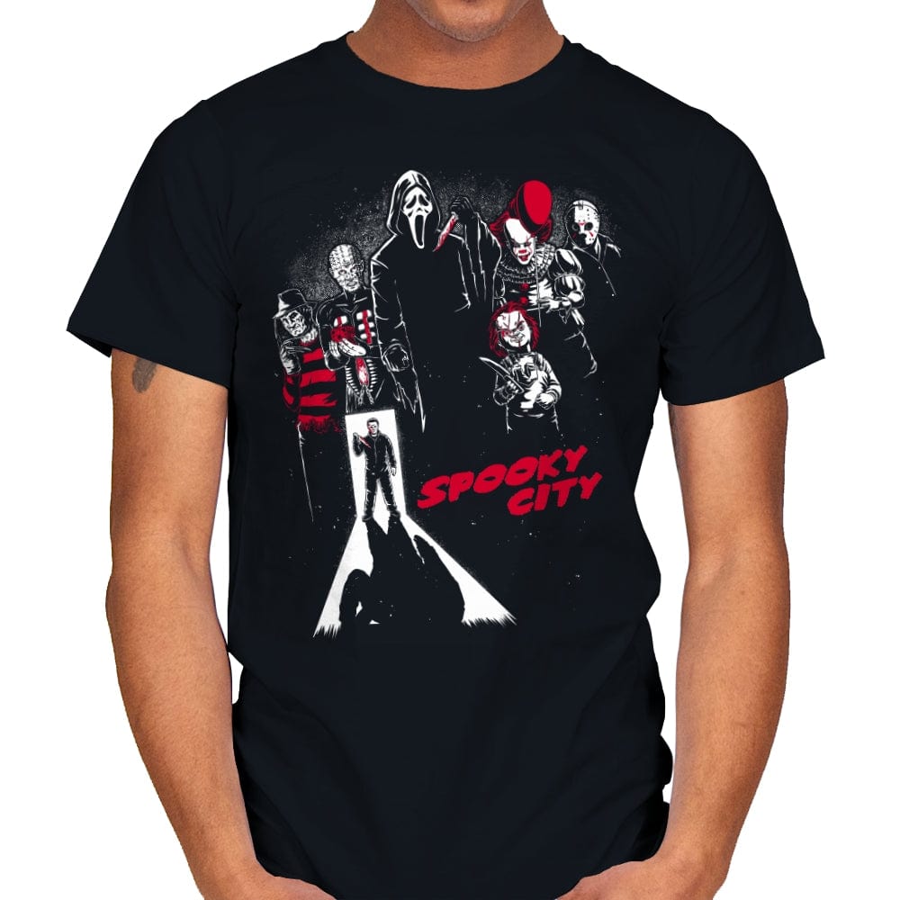 Spooky City - Mens T-Shirts RIPT Apparel Small / Black