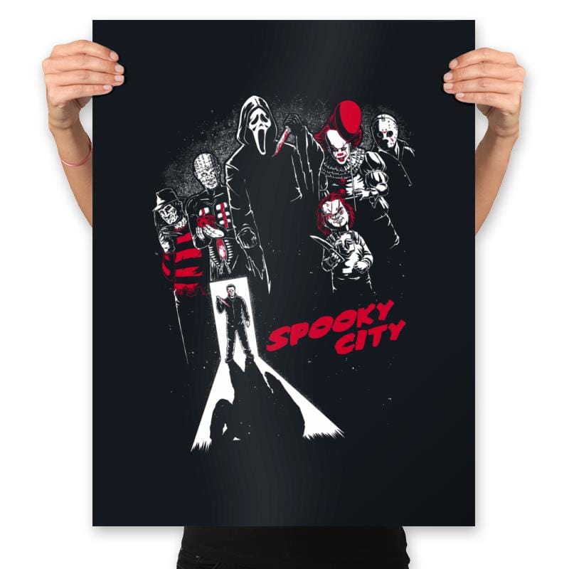 Spooky City - Prints Posters RIPT Apparel 18x24 / Black