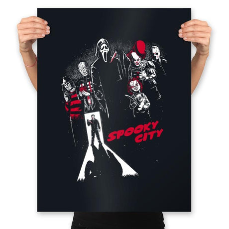 Spooky City - Prints Posters RIPT Apparel 18x24 / Black