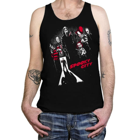 Spooky City - Tanktop Tanktop RIPT Apparel X-Small / Black