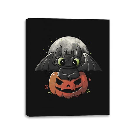 Spooky Dragon - Canvas Wraps Canvas Wraps RIPT Apparel 11x14 / Black
