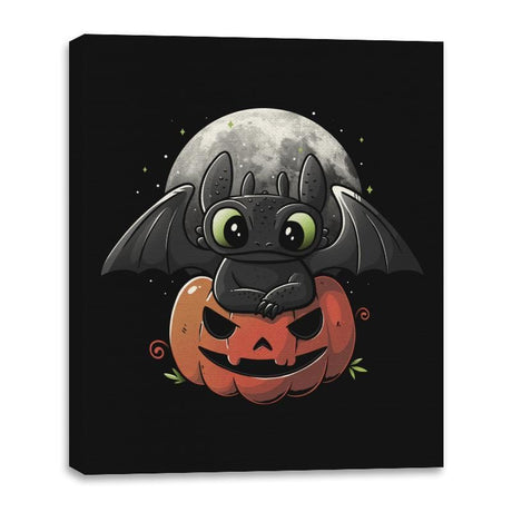 Spooky Dragon - Canvas Wraps Canvas Wraps RIPT Apparel 16x20 / Black