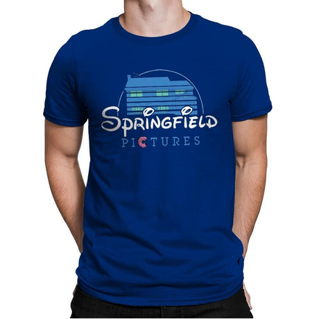 Springfield Pictures - Mens Premium T-Shirts RIPT Apparel Small / Royal
