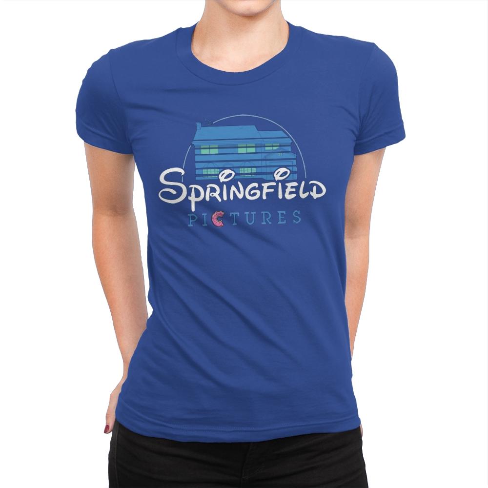 Springfield Pictures - Womens Premium T-Shirts RIPT Apparel Small / Royal