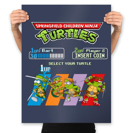 Springfield Turtles  - Prints Posters RIPT Apparel 18x24 / Navy