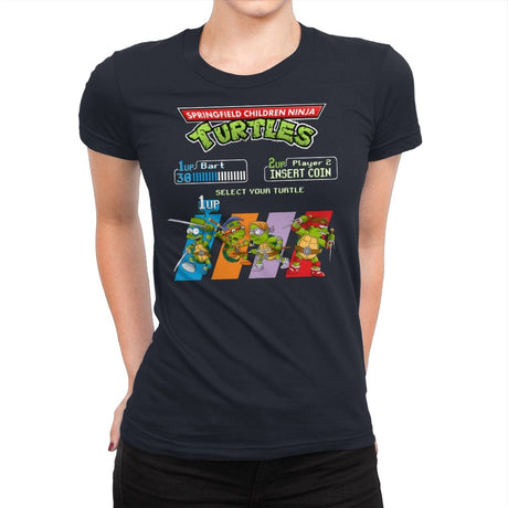 Springfield Turtles  - Womens Premium T-Shirts RIPT Apparel Small / Midnight Navy
