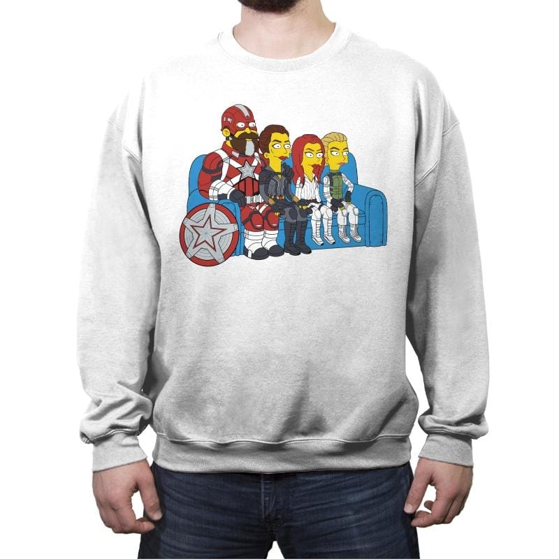 Spy Family - Crew Neck Sweatshirt Crew Neck Sweatshirt RIPT Apparel Small / White