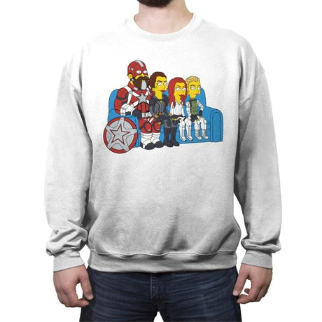 Spy Family - Crew Neck Sweatshirt Crew Neck Sweatshirt RIPT Apparel Small / White