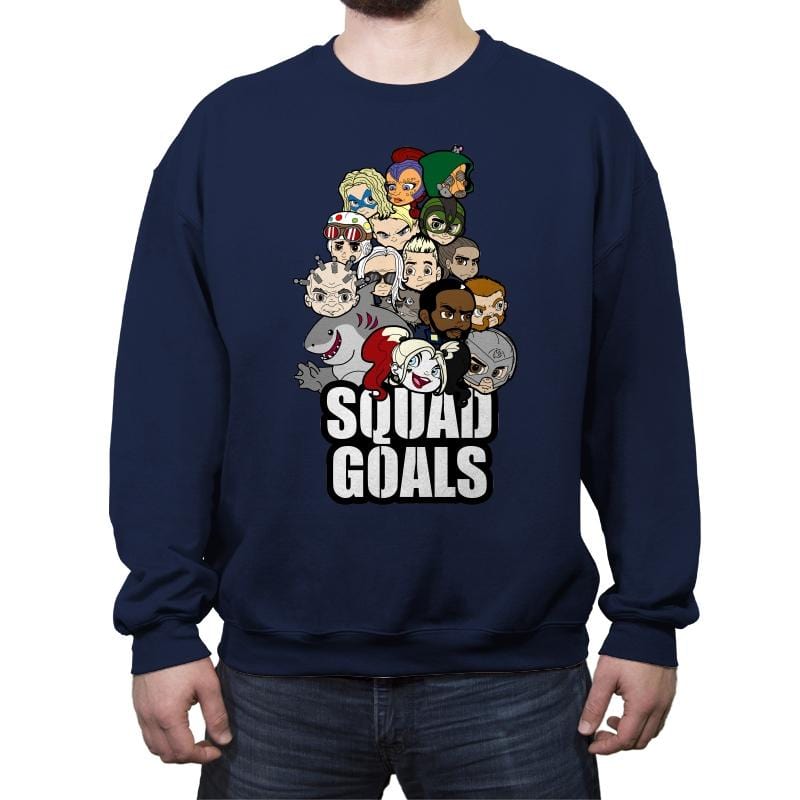 Squad Goals - Crew Neck Sweatshirt Crew Neck Sweatshirt RIPT Apparel Small / Navy
