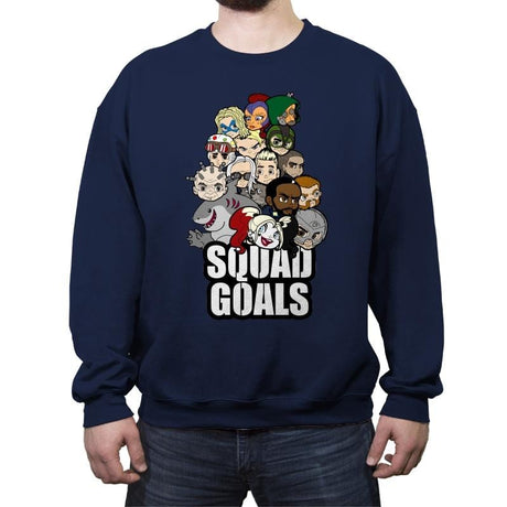 Squad Goals - Crew Neck Sweatshirt Crew Neck Sweatshirt RIPT Apparel Small / Navy