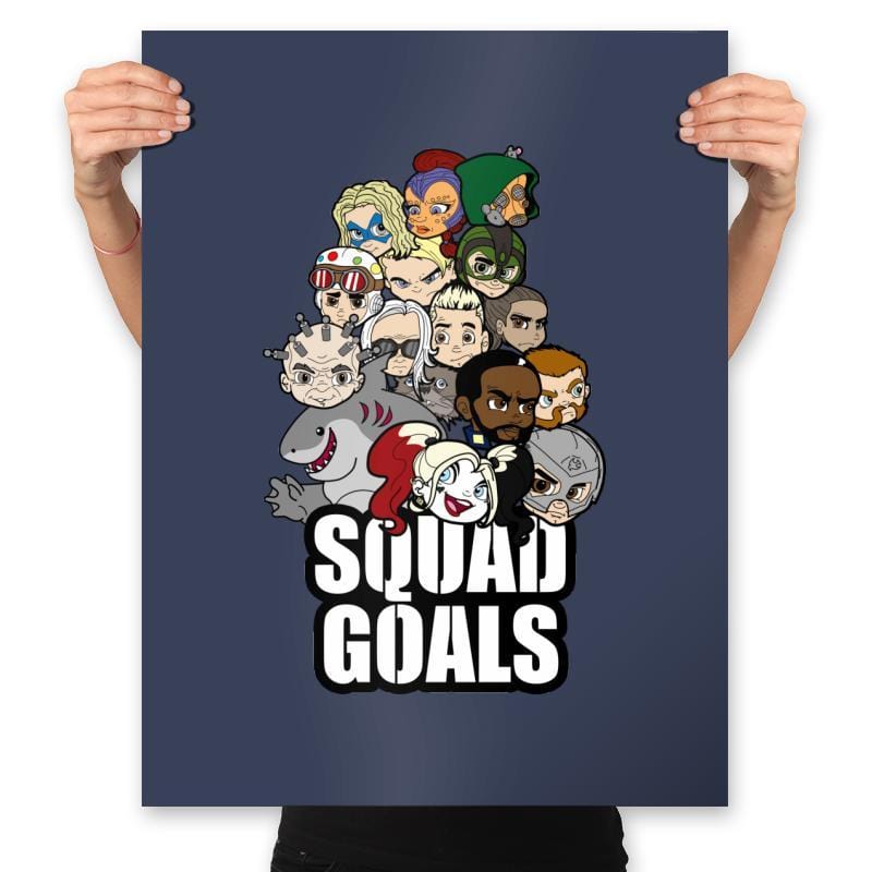 Squad Goals - Prints Posters RIPT Apparel 18x24 / Navy