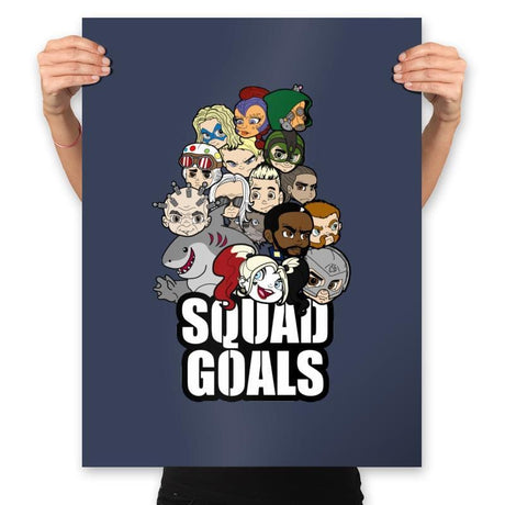 Squad Goals - Prints Posters RIPT Apparel 18x24 / Navy