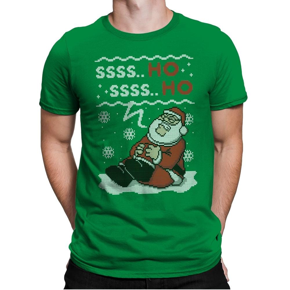 Ssss Ho! - Ugly Holiday - Mens Premium T-Shirts RIPT Apparel Small / Kelly Green