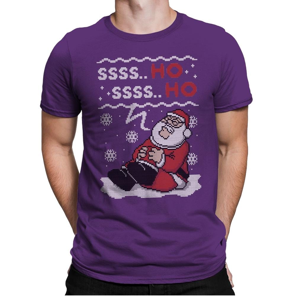 Ssss Ho! - Ugly Holiday - Mens Premium T-Shirts RIPT Apparel Small / Purple Rush
