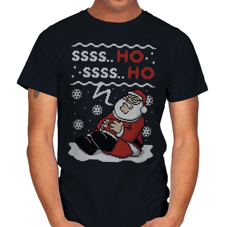 Ssss Ho! - Ugly Holiday - Mens T-Shirts RIPT Apparel Small / Black