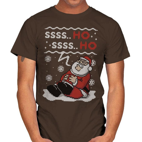 Ssss Ho! - Ugly Holiday - Mens T-Shirts RIPT Apparel Small / Dark Chocolate