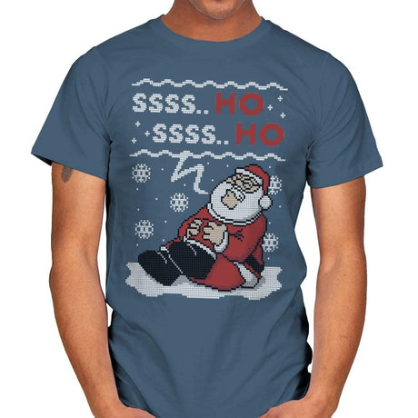 Ssss Ho! - Ugly Holiday - Mens T-Shirts RIPT Apparel Small / Indigo Blue