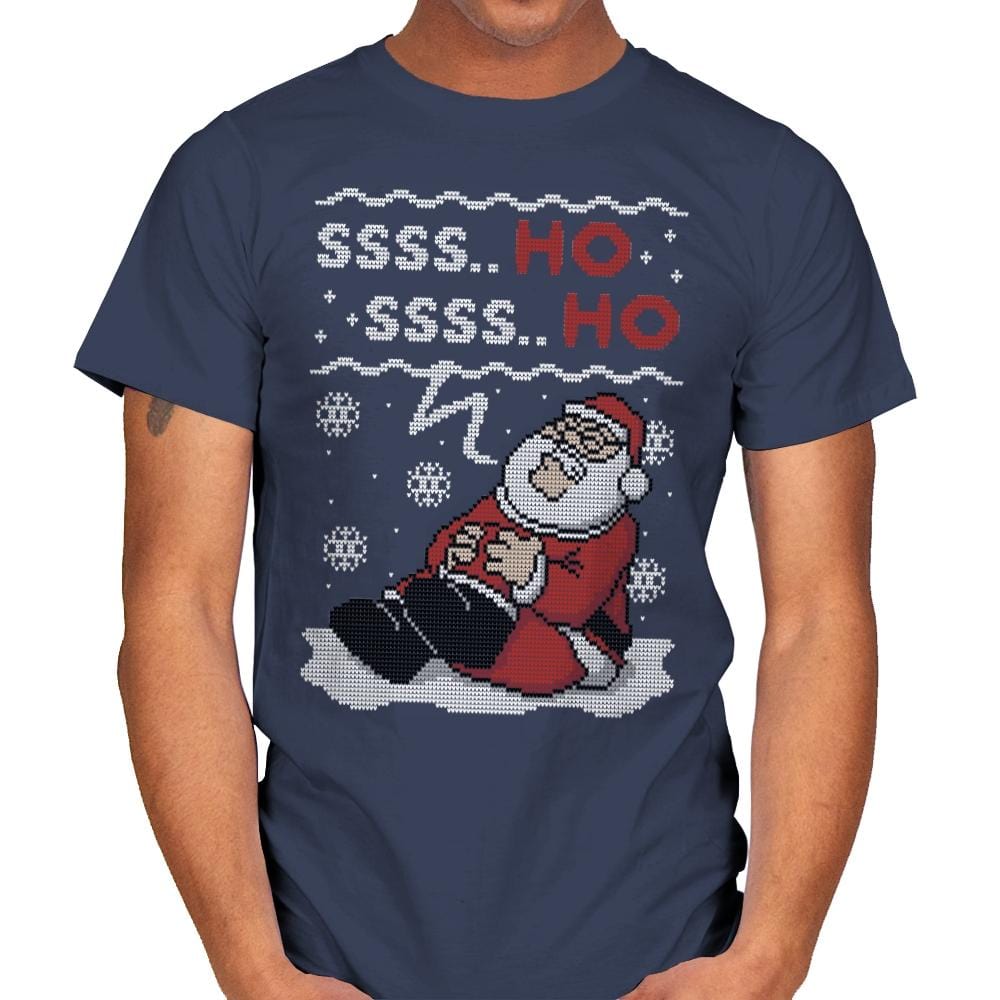 Ssss Ho! - Ugly Holiday - Mens T-Shirts RIPT Apparel Small / Navy