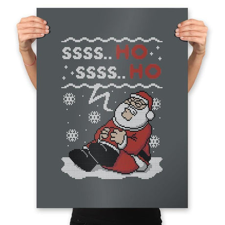 Ssss Ho! - Ugly Holiday - Prints Posters RIPT Apparel 18x24 / Charcoal