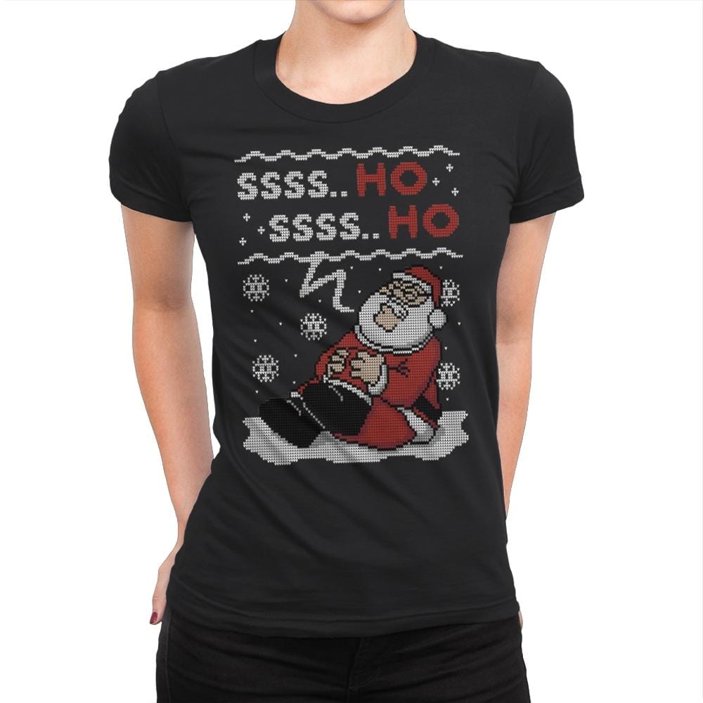Ssss Ho! - Ugly Holiday - Womens Premium T-Shirts RIPT Apparel Small / Black