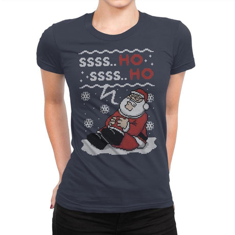 Ssss Ho! - Ugly Holiday - Womens Premium T-Shirts RIPT Apparel Small / Indigo