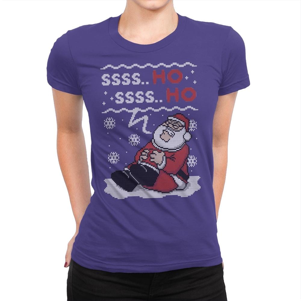 Ssss Ho! - Ugly Holiday - Womens Premium T-Shirts RIPT Apparel Small / Purple Rush