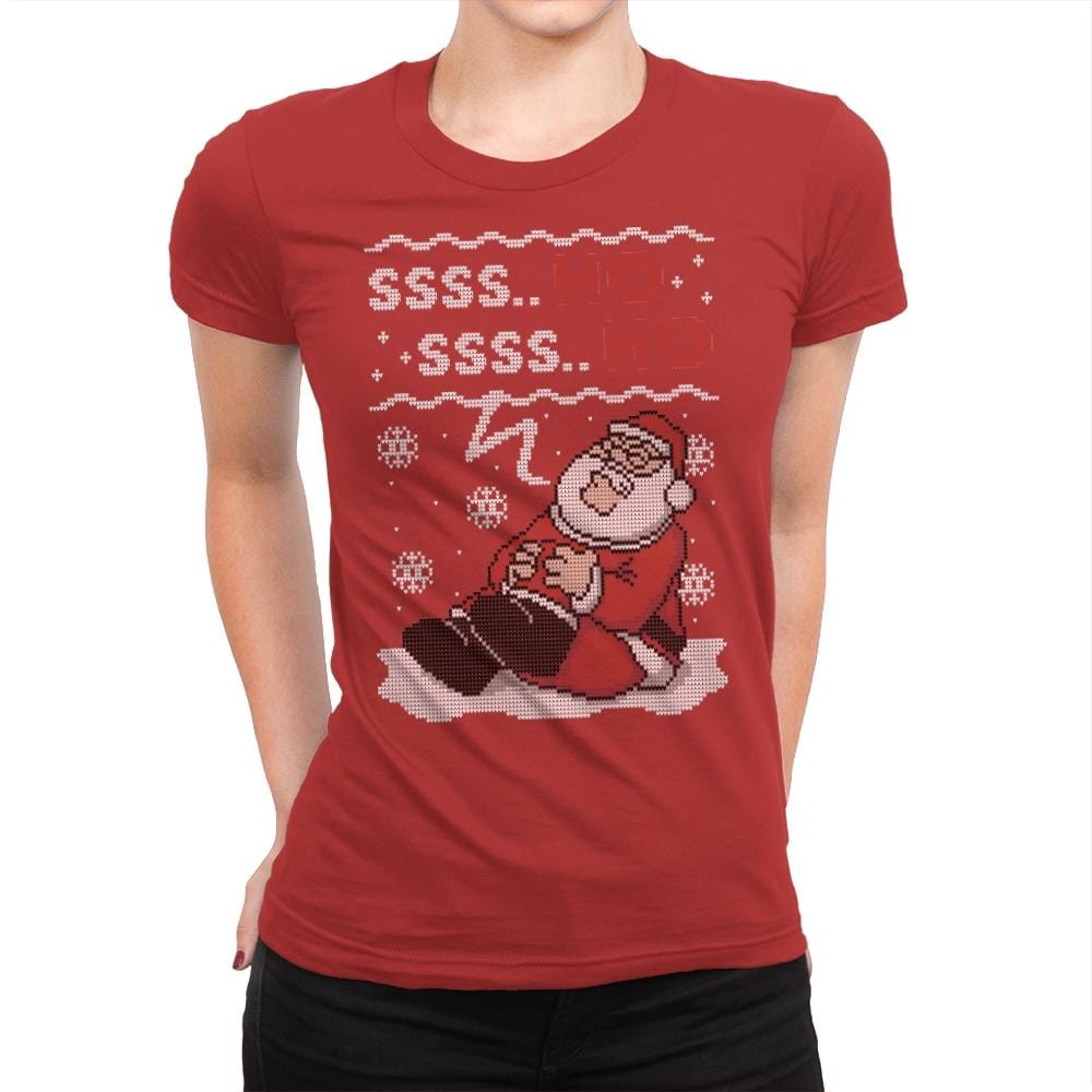 Ssss Ho! - Ugly Holiday - Womens Premium T-Shirts RIPT Apparel Small / Red