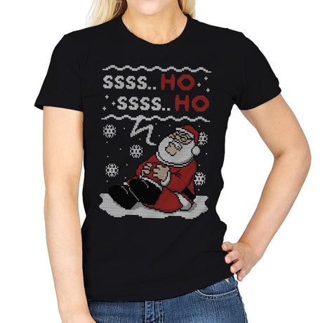 Ssss Ho! - Ugly Holiday - Womens T-Shirts RIPT Apparel Small / Black