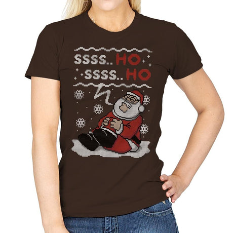 Ssss Ho! - Ugly Holiday - Womens T-Shirts RIPT Apparel Small / Dark Chocolate