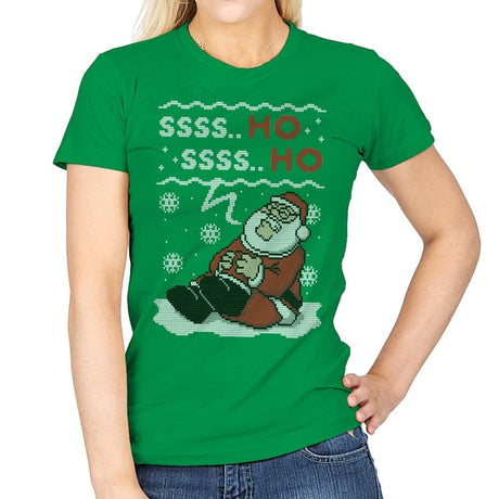 Ssss Ho! - Ugly Holiday - Womens T-Shirts RIPT Apparel Small / Irish Green