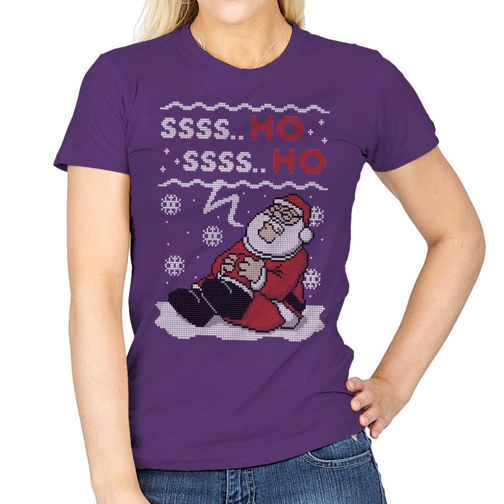 Ssss Ho! - Ugly Holiday - Womens T-Shirts RIPT Apparel Small / Purple