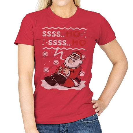 Ssss Ho! - Ugly Holiday - Womens T-Shirts RIPT Apparel Small / Red